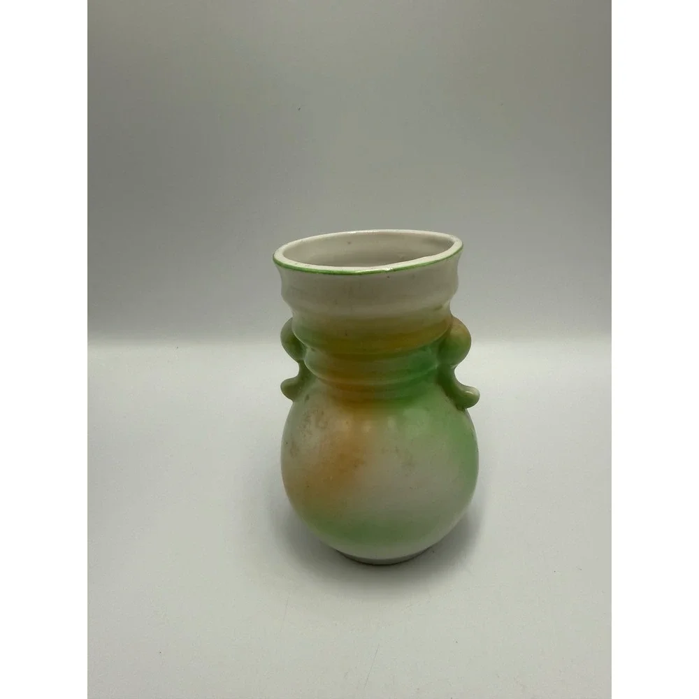 Vtg Made in Japan Porcelain Bud Vase Hand Painted Pink Floral 4.25